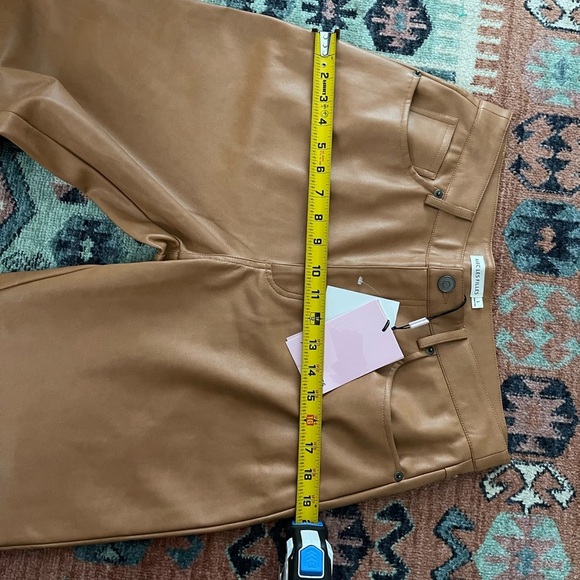 AVEC LES FILLES faux brown straight leg leather pants. Size L, NWT•••Anthro - Picture 13 of 16